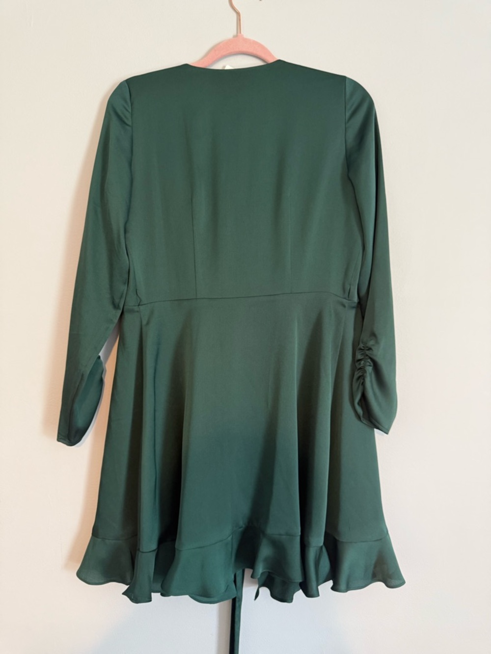 GIANNI BINI Dark Green Crepe Dress XS - Picture 3 of 4